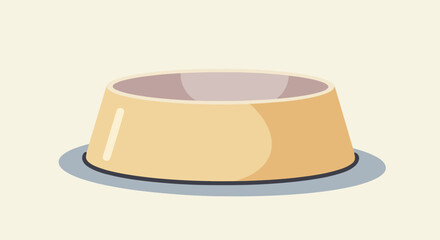 Simple beige bowl on neutral background for food ads, posters, or minimalist designs