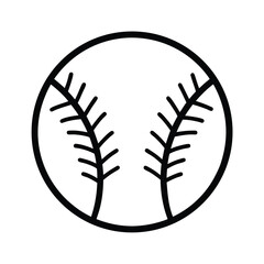 Baseball Outline Vector Illustration