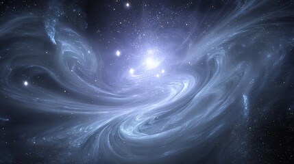 Abstract Space Nebula With Twister Patterns