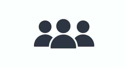 Simple illustration of group icon on plain background to represent teamwork