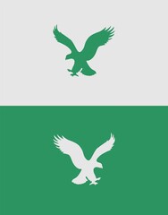 Black and white eagle vector