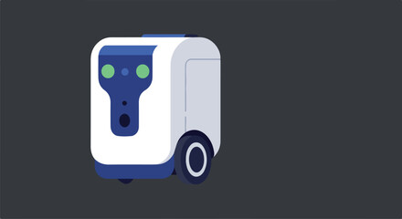 Autonomous robot moving in dark setting for factory, delivery, security use