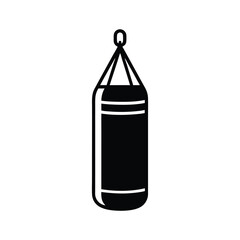 Punching Bag Outline Vector Illustration