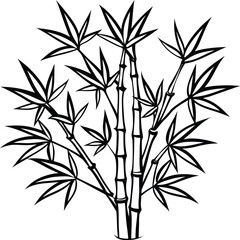 a-black-bamboo-with-leaves (3).eps