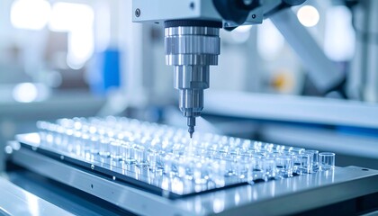 Automated machine working on small parts