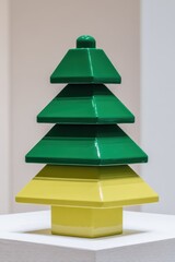Delightful holiday spirit shines through a creative fast food-themed Christmas tree decoration. Christmas and New Year. Winter Wonderland