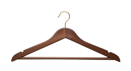 Wooden clothes hanger isolated PNG with Transparent Background