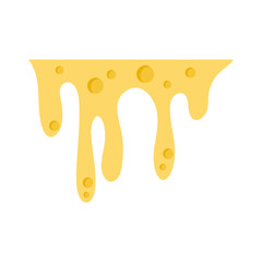 Flowing Melted cheese vector illustration 