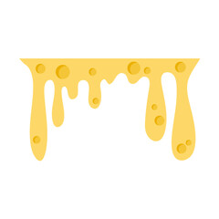 Flowing Melted cheese vector illustration 