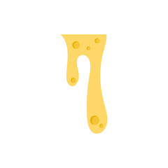 Flowing Melted cheese vector illustration 