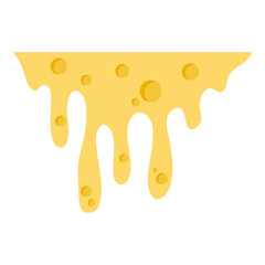 Flowing Melted cheese vector illustration 