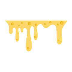 Flowing Melted cheese vector illustration 