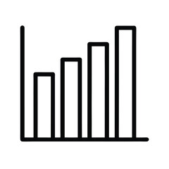 Fototapeta premium Bar Graph Drawing Outline Vector Illustration