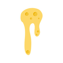Flowing Melted cheese vector illustration 
