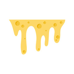Flowing Melted cheese vector illustration 