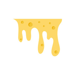 Flowing Melted cheese vector illustration 