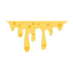 Flowing Melted cheese vector illustration 