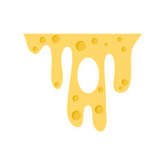 Flowing Melted cheese vector illustration 