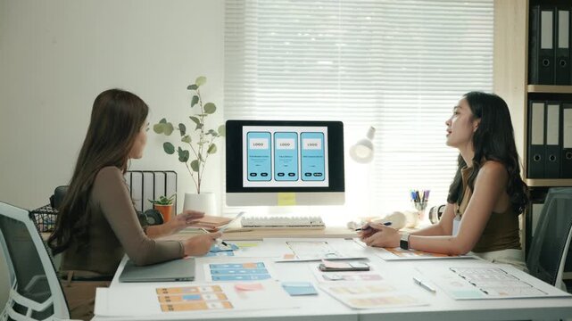 Teamwork Programers meeting for discussion data analysis for UX and UI programming for preparing for Generative AI Technology