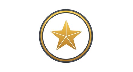 Fototapeta premium Golden star award badge vector illustration graphic design element template