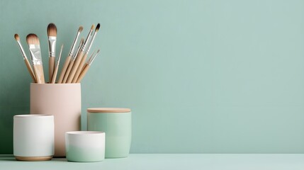 Minimalist Vintage Brush Set on Table