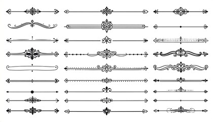 Collection of ornate, decorative dividers
