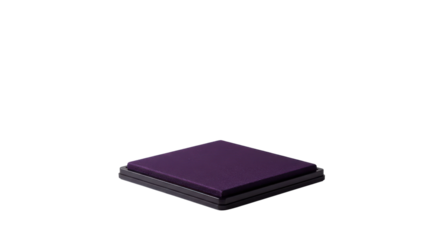 Purple ink pad on a flat surface isolated PNG with Transparent Background