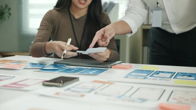 Teamwork Programers meeting for discussion data analysis for UX and UI programming for preparing for Generative AI Technology