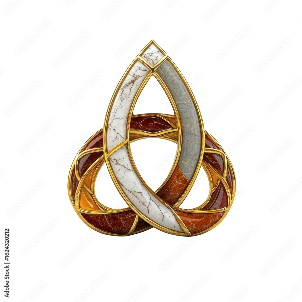 Poster elegant intertwined design featuring smooth marble and vibrant colors in a distinctive tear drop sha