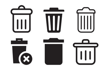 Delete Trash Bin Icons Collection