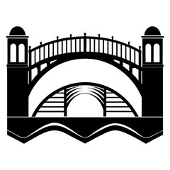 River Bridge Silhouette Scene