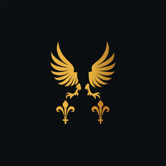 Golden heraldic symbol 