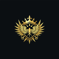Obraz premium Golden heraldic symbol 