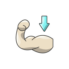 Muscle Relax Icon, Progressive Body Unwinding.
