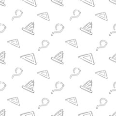 hand drawn construction tools seamless pattern