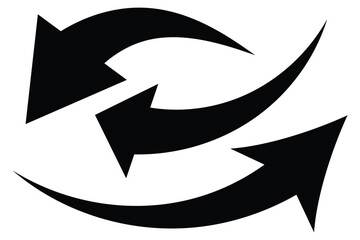 Curved arrow icons. curved arrows set. arrow symbol collection. vector illustration. eps 10
