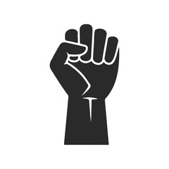 Solidarity symbol: raised fist icon for unity and resistance