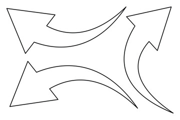 Arrow icon set, arrow icon vector. Curved arrow icons. curved arrows set. arrow symbol collection. eps 10
