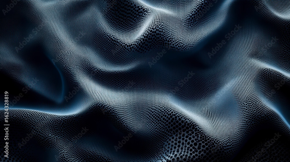 Poster abstract dark blue wavy texture with subtle light patterns.