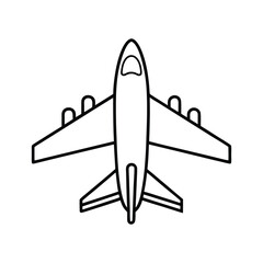 airplane outline vector