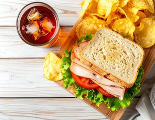 Modern Sandwich Set with Fresh Ingredients
