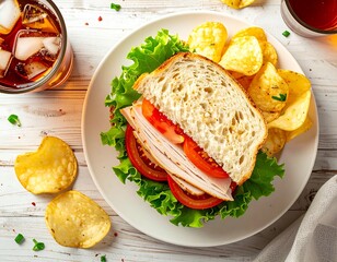 Modern Sandwich Set with Fresh Ingredients
