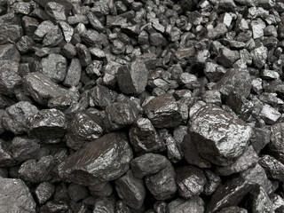 Closeup of Black Coal Rocks Texture