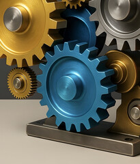 Abnormal colorful metal gears mechanism