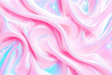 Obraz premium Soft, iridescent pink and pastel blue silk fabric