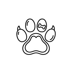 Dog Footprint Logo, Creative Dog Paw Symbol, Flat Vector Design