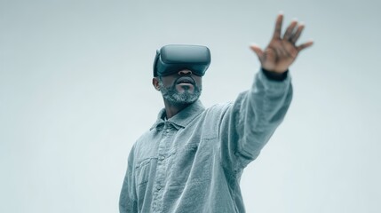 VR Headset Man: Metaverse, Virtual Reality Tech, Gaming