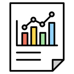 Data lineal color icon