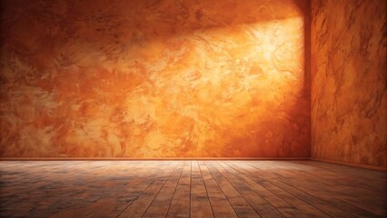 empty room with wooden wall