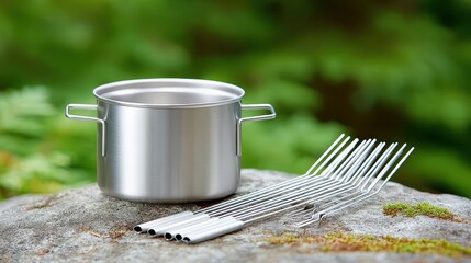 Camping Cookware Set: Outdoor Cooking Essentials, Metal Pot